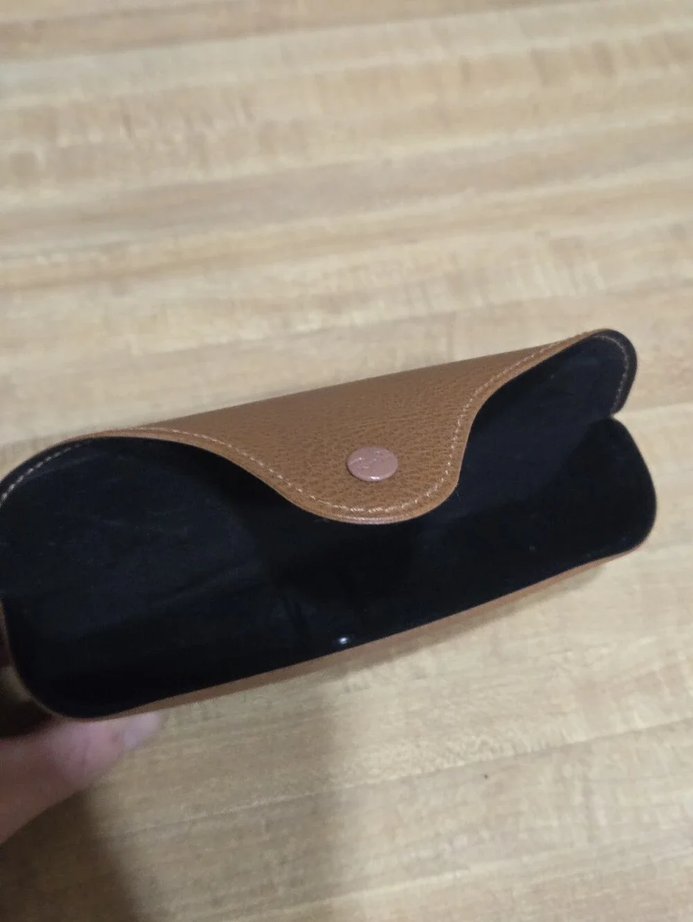 Authentic Luxottica Ray Ban Pebbled Brown Sunglasses Glasses Snap Case ONLY